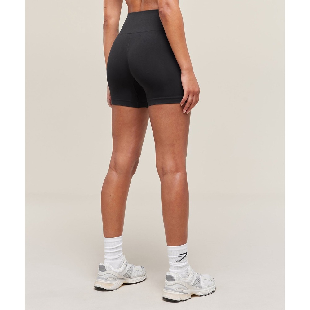 Gymshark Soft Sculpt Shorts Womens Small Black Seamless High Waist - Picture 2 of 5